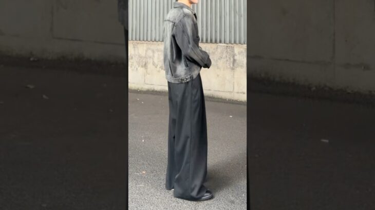 #fashion #メンズファッション #ootd #wym #zozotown #低身長 #デニムジャケット #スラックス #ストライプ