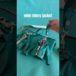 #ライダースジャケット #ミニ革ジャン#ターコイズ