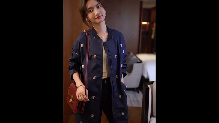 【九月シリーズ】★アウター★ 2color 刺繍 ジャケット レディース カジュアル 青 黒 ネイビー ブラック