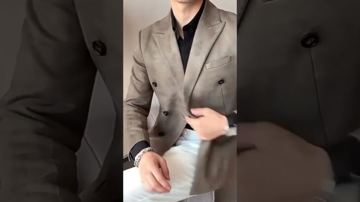 【かっこいい大人の為のスエード】ダブルブレスト　スエードタッチジャケット　3カラー　LB1489 #fashion #ファッション #メンズファッション