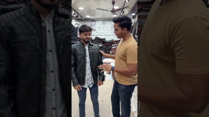 Customer From Gujarat Original leather jacket with cheap priceOrder now 9818243717,7303182024#shorts