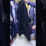 Double Chiffon Diamond Work Jacket Abaya