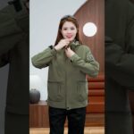 Outdoor windproof jacket, waterproof fabric, rainproof, hooded design, neck protection,