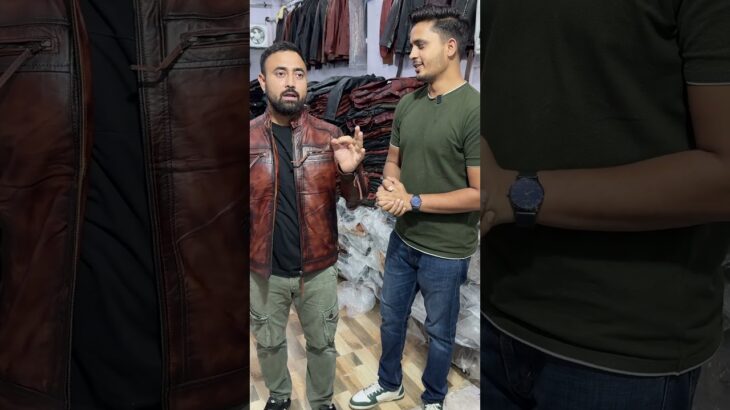 Rohini se aaye Customer Pure Leather Jacket lene🤩 Order Now: 9927316139 #goodleather #rohini#jacket
