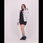 SUPERDRY Metallic Toya Bomber Jacket Faux Fur Hooded Women Shiny Silver Metallic | TradeInn