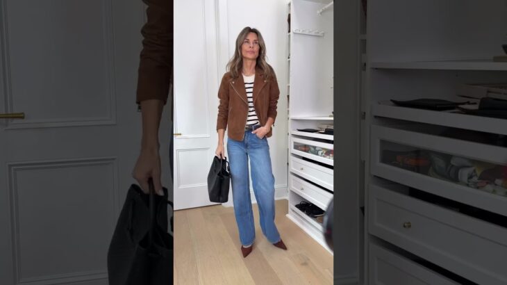 Styling a Suede jacket 4 ways Shop with link in the comments #falloutfits #midlife #styleafter50