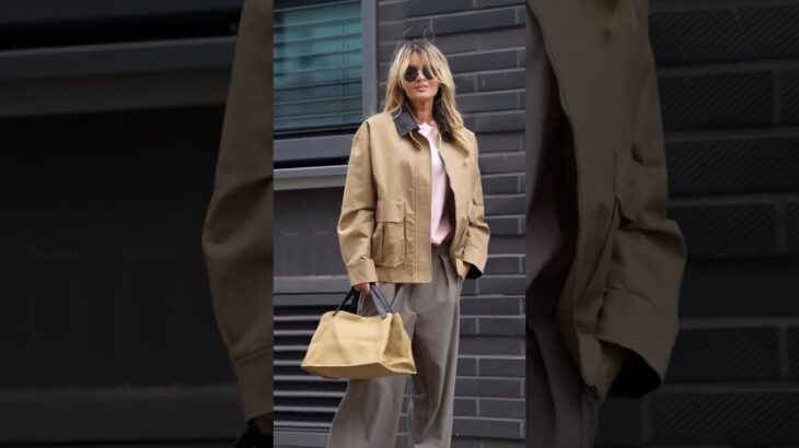The Khaki Utility Jacket and the Wide-Leg Pant: The Silhouette of the Season #fashiontrends #ootd
