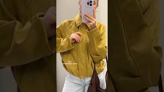 ZARA Faux Suede Bomber Jacket | Fall fashion | Autumn bomber