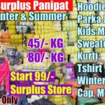 45KG Bale Korea Export Surplus Hoodies Parka Jacket Kurti Sweater Kids Dress  Winter Top Cap Panipat