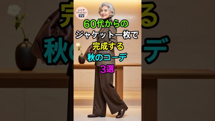 60代女性のための秋ジャケット着回し3スタイル | シニアファッション