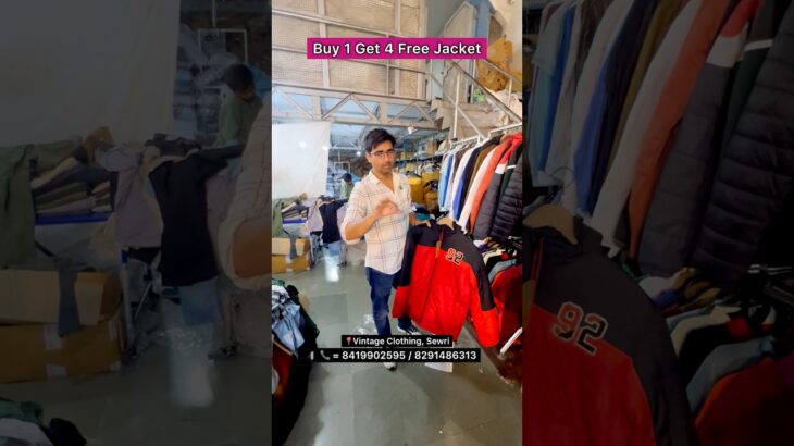 Buy 1 Get 4 Free Winter 🧥Jacket🔥#Retail #Mensfashion #Surplus #Wintercloths #Mumbaimarket #Godown