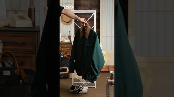 Corduroy-Lined Collar and Cuffs Water-Repellent Hunting Jacket