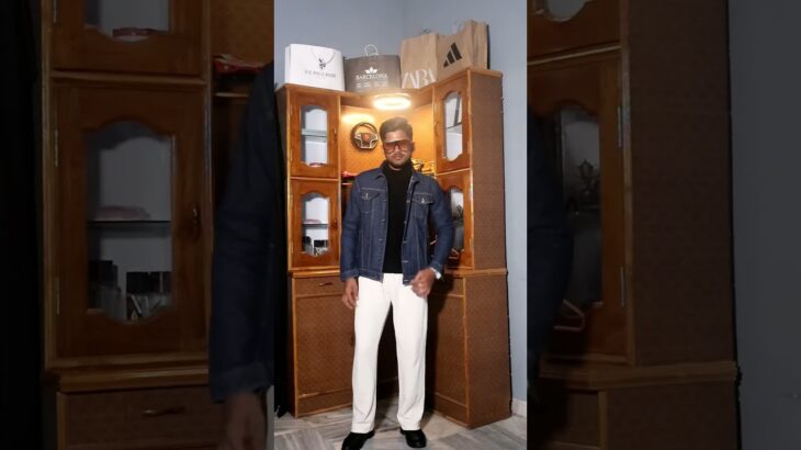 Denim jacket outfit #winteroutfit #menswear #shorts