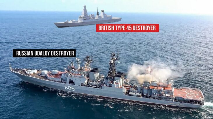 Russian Udaloy Destroyers and British Type 45 Face Off in the North Sea