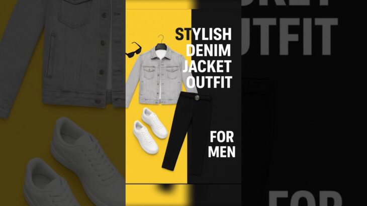 Stylish Denim Jacket Outfit for Men | Street Fashion Look 2025 #groomstylehub #shorts