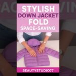 Stylish Way to Fold a Down Jacket 🧥✨ | USA Space-Saving Hack #Shorts #foldingclothes #stylishideas