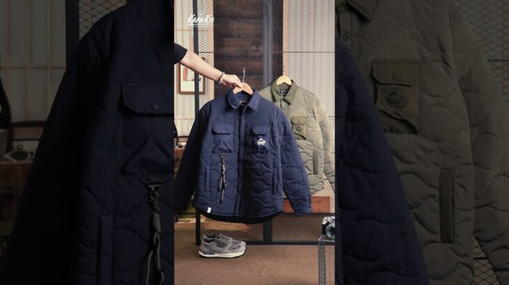 🎥【UNPACKING】機能4ポケット　中綿入りキルティングジャケット