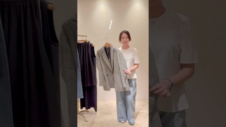 【ツイードジャケット着回しコーデ】オーバーシルエットジャケットをカジュアルに、きれい目に着まわしてみました♪ウィング高輪店スタッフのスタッフスタイリング、ぜひご覧ください＃ジャケット＃着回し