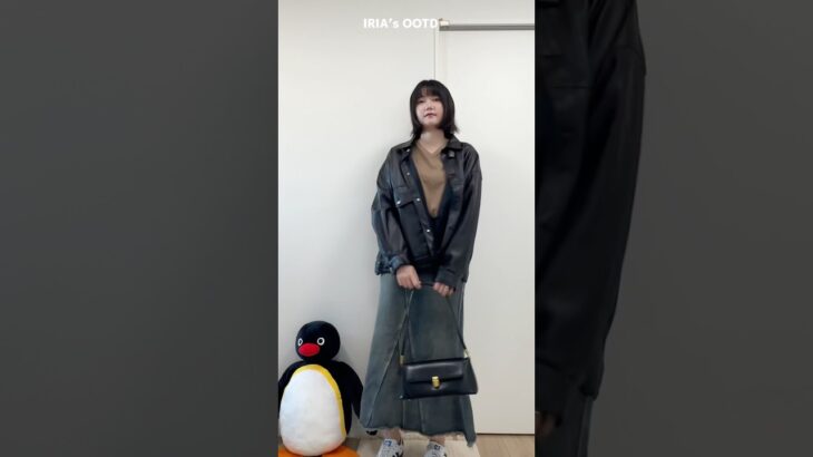 革ジャン？レザージャケット？どっち？笑　#革ジャン #レザージャケット #秋服 #冬服 #コーデ #ファッション