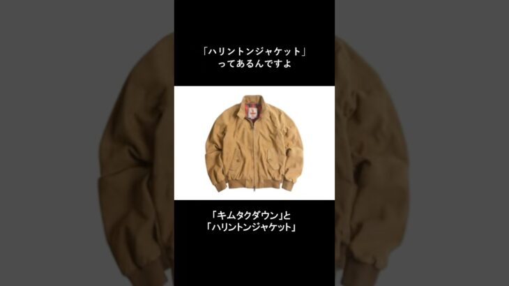 「ハリントンジャケット」と「キムタクダウン」