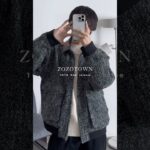 ウール混のカッコよすぎるツイードジャケット⛓️🔥     #zozotown #メンズファッション #ツイードジャケット #etelio #秋冬コーデ