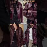 Aesthetic Winter Outfit Inspo 🍷🖤 | Black x Wine Jacket Lookbook  #outfitideas #winterfashion #shorts