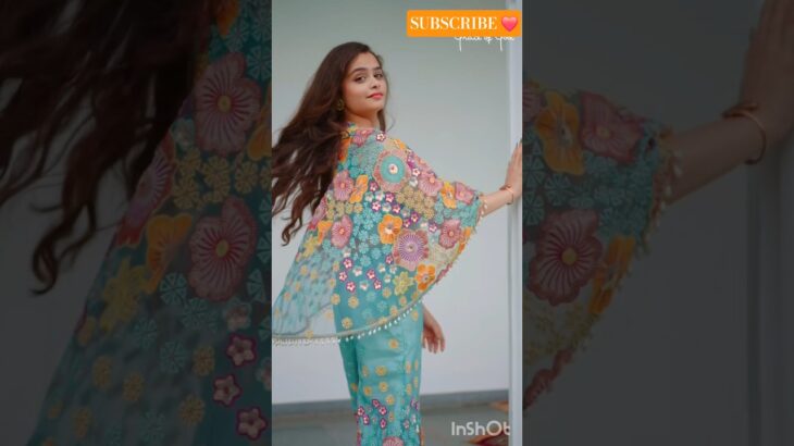 Designer Embroidered Jacket Crop Top Plazo #plazo #shorts