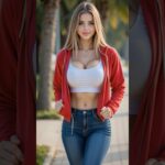 Jeans and Red Jacket Outfit Ideas #fashion #ootd