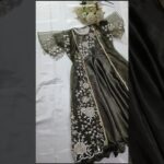 ✨Long Frock with Jacket Cutting And Stitching/ Designer Frock with Net  Jacke#stylish  #easy #short🧵