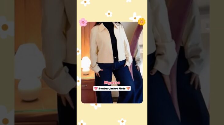 Myntra Bomber jacket finds #shorts #ytshorts #ashortaday #winter #jacket #cutefinds #myntra