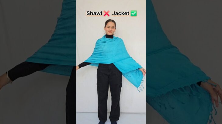 Useful Hack For Winter 🥶😱💙#reels #shorts #winter #jacket #prank #tricks #like #shawl #hacks #shorts