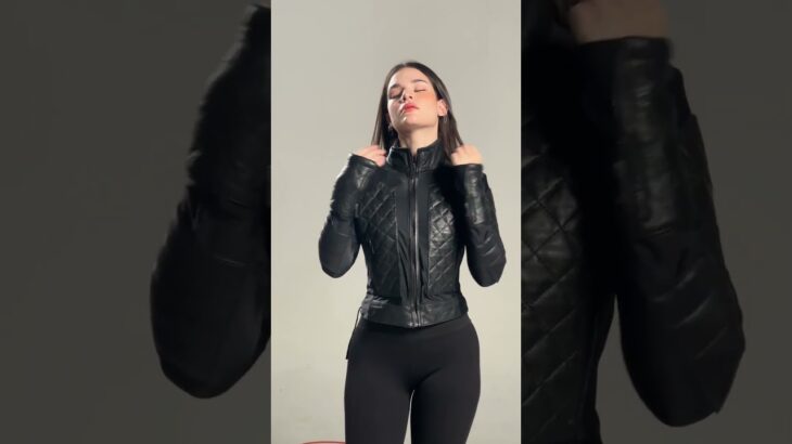 Womens Corset Black Quilted Motorcycle Jacket  #fashion #streetstyle