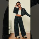 🔥 Y2K Street Style Set | Shein Tween Girls 2-Piece Denim Jacket & Cargo Pants 👖✨#y2kstyle